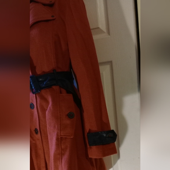 BLAC LABEL PINK , ORANGE BELTED COAT SIZE LARGE - Picture 3 of 14